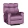In House Velvet Rocking &amp; Rotating Recliner Chair - Light Purple - AB011