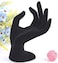 Generic Black Velvet Jewelry Ring Bracelet Necklace Hanging Hand Display Holder Stand Show Rack Resin-Xx