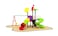 Rbwtoys Outdoor Play Toys Slide For Kids And Swing For Kids Playground Toys High Quality For Kids Activities Set Model No. RW-12006 Size 530&times;490&times;300cm