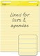 3M 561Vad4Pk Post-It Easel Pads, Ruled, 25 X 30, Yellow, 4 Pads/Carton
