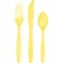 Creative Converting Touch of Color Plastic Assrortment Cutlery 24-Pieces- Mimosa