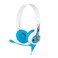 BuddyPhones StudyBuddy Wired Over-Ear Headphones With Mic Blue