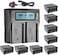 DMK Power NP-F970/NP-F960"8 Pcs 9800mAh Battery and 1 x DC-01 Digital Dual Battery Charger", made for LED Photo Video Lights and Monitor only (Not for Cameras &amp; Camcorder)