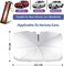 Windshield sun shade foldable umbrella with premium brown Leather bag , front reflective &amp; protector sunshades cover Easy to Store &amp; Use car accessories , Keeps Vehicle Cool suits all vehicles