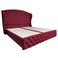 In House Serin Velvet Bed Frame - Queen - 200x160 cm - Burgundy