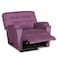 In House Velvet Rocking &amp; Rotating Recliner Chair - Light Purple - AB03