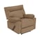 In House Velvet Rocking &amp; Rotating Recliner Chair - Light Brown - NZ10