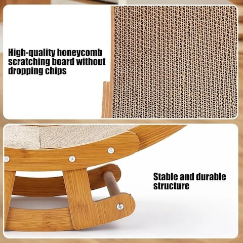 Cloud Corrugated Paper Reclining Cat Scratching Post Wear-Resistant and Scratch-Resistant Cat Sofa, Reclinable Cat Nest