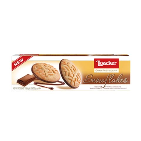 Loacker Gran Pasticceria Snowflakes Milk Biscuits - 120 Gram