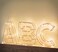 Golden Letter A Glowing with LED Lights 25cm
