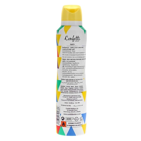 Confetti London Party Deodorant Spray 250ml