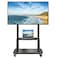 Rolling TV Stand, Mobile TV Stand with Upgraded Wheels For 32-80 Inch LCD LED OLED Flat Screen TVs up to 50 kg, Height Adjustable TV Stand With Laptop Shelf Black