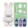 DIY MONEY SAVING BUNNY (9 inch - 23 cm) ACRYLIC FLOW POURING PAINT SET RABBIT Colors, Blue-Green, Light-Purple, Dark-Blue. Arts and Crafts, Customize Handmade Creative Birthday Gift.