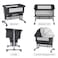 TEKNUM Moonlight Bedside Crib-Dark Grey