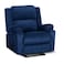 In House Velvet Classic Recliner Chair - Dark Blue - AB02
