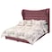 In House Lisbon Velvet Bed Frame - King - 200x200 cm - Dark Pink