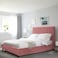 In House Las Palmas Velvet Bed Frame - King - 200x200 cm - Light Pink