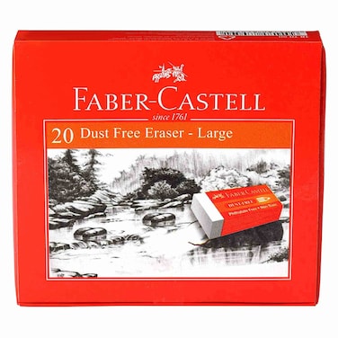 Faber-Castell 187140 Dust Free Erasers Medium Pack of 20