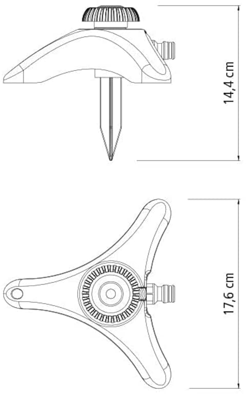 Tramontina Since 1911, Made In Brazil Quick Connect Static Sprinkler With Support Base And Spike
