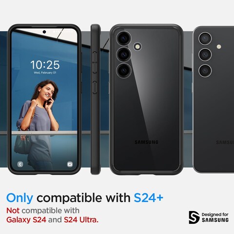 Spigen Ultra Hybrid designed for Samsung Galaxy S24 PLUS case cover (2024) - Matte Black