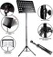 Mike Music Height &amp; Angle Adjustable Orchestral Conductor Sheet Stand, Matte Black (Music Sheet Stand 1, Pack, Black)