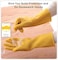 ZALCOON Household Reusable Dishwashing Gloves 3 Pairs,  Natural Rubber Latex Cleaning Gloves for Kitchen Cleaning (MEDIUM)