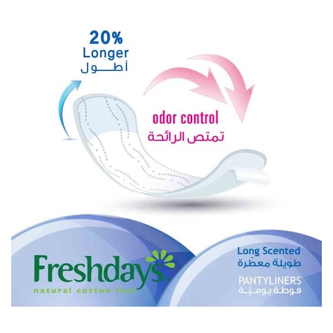 Freshdays Daily Pads, Long - 52+20 Pads