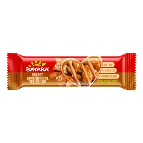 Bayara Energy Bar Caramel Almond And Sea Salt 40g