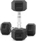 Sky Land HEX Dumbbell Rubber Coated Cast Iron Hexagonal Dumbbells 27.5 kg*2 for Professional Exercise, Premium Hand Weight Dumbbell, Strength Training Equipment, Full Body Workout, EM-9260-27.5