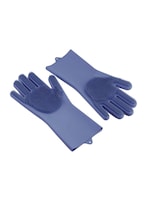 اشتري Generic Magic Silicone Gloves With Wash Scrubber Purple 240g في الامارات