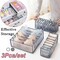 Aiwanto 3Pcs Cloth Storage Box Underwear Drawer Organiser Foldable Storage Box Compartment  Organizers Divider Box for Organizing Bras, Socks,Ties, Belts