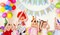 AMFIN&reg; (8 inch) Happy Birthday Banner Bunting Flag / Banner for Birthday Party / Birthday Decoration Material - Sky Blue