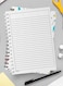 لوحة  دفتر سلك ٦٠ ورقة بغلاف من الورق المقوى بتصميم كلاب و كور، لتسجيل الملاحظات وتدوين التذكيرات للعمل أو الجامعة أو المدرسة
