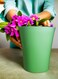 Vsell Stylish Green Plastic Flower Pot - Durable and Lightweight-Small