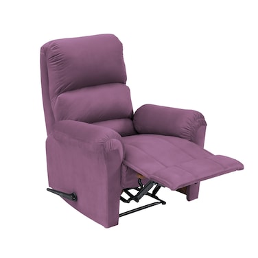 إن هاوس كرسي استرخاء هزاز منجد بالمخمل - بنفسجي فاتح - AB09