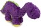 Godog Dinos Spike With Chew Guard Technology Durable Plush Squeaker Dog Toy, Blue, Large