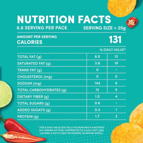 Lay&#39;s Chili and Lime Potato Chips 160g