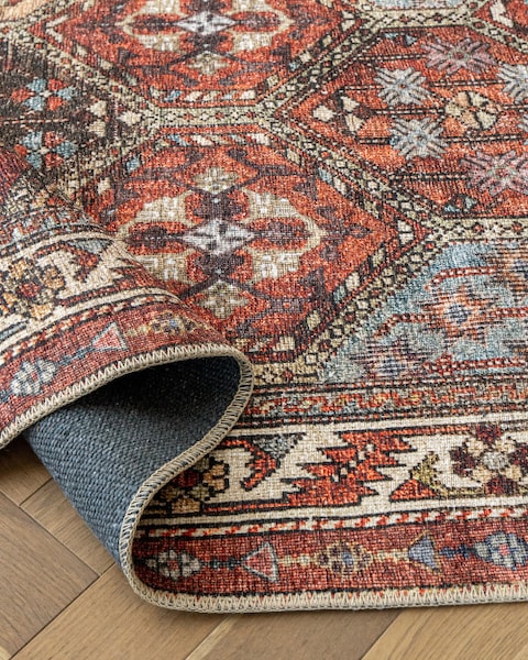 فينس روسو 290 × 190 سم عقدة سجادة منزلية مصممة لغرفة النوم المعيشة غرفة طعام مكتب لينة غير قابلة للانزلاق منطقة ديكور النسيج