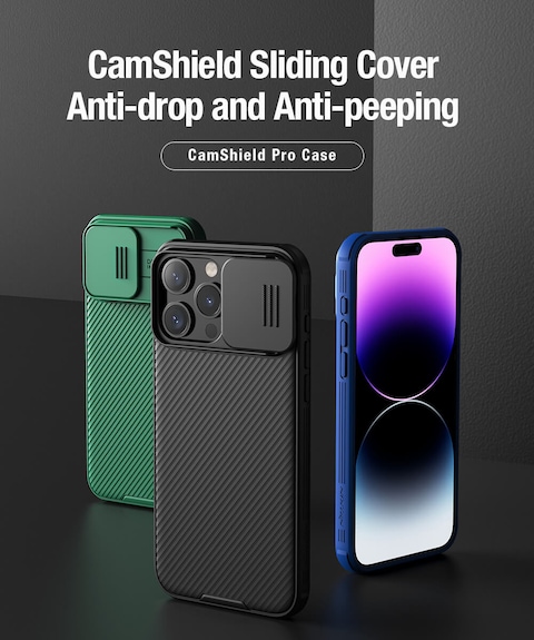 Nillkin iPhone 15&nbsp;Pro Case Cover, Camshield Pro Series, Blue