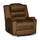 In House Velvet Classic Recliner Chair With Storage Box - Brown - AB07