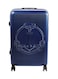 Biggdesign Lightweight Ocean Design Carry On Luggage With Spinner Wheel And Lock System Navy Blue 24-Inch