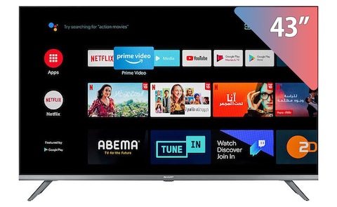 Sharp 43-inch FullHD Smart Frameless TV with Built-In Receiver - 2T-C43FG6EX