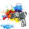 Graffiti Gun Electric Splatter Ball, Kids Toy Blaster, Outdoor Shooting Team Game, 12+ Ages