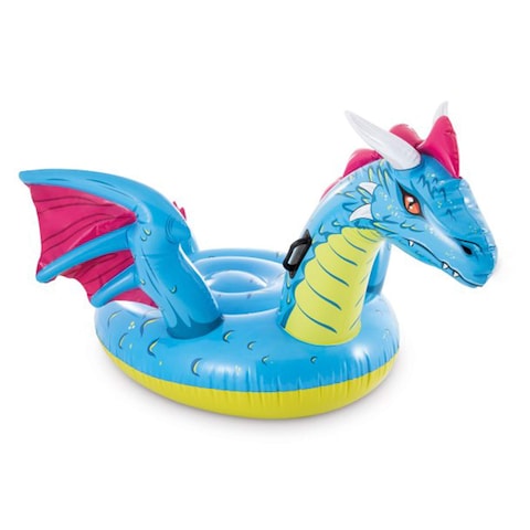 Intex 57563 Inflatable Ride-on dragon Float for Kids - 201 &times; 191 Cm