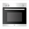 BOJ Built In 60cm Gas Oven, OVG 6060BX, Stainless Steel With Black Glass, Multifunction Gas Cooker With 6 Cooking Functions, High Quality LPG Cooker, Made In Italy - 1 Year Manufacturer Warranty
