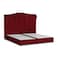 In House Shumt Velvet Bed Frame - King - 200x180 cm - Burgundy