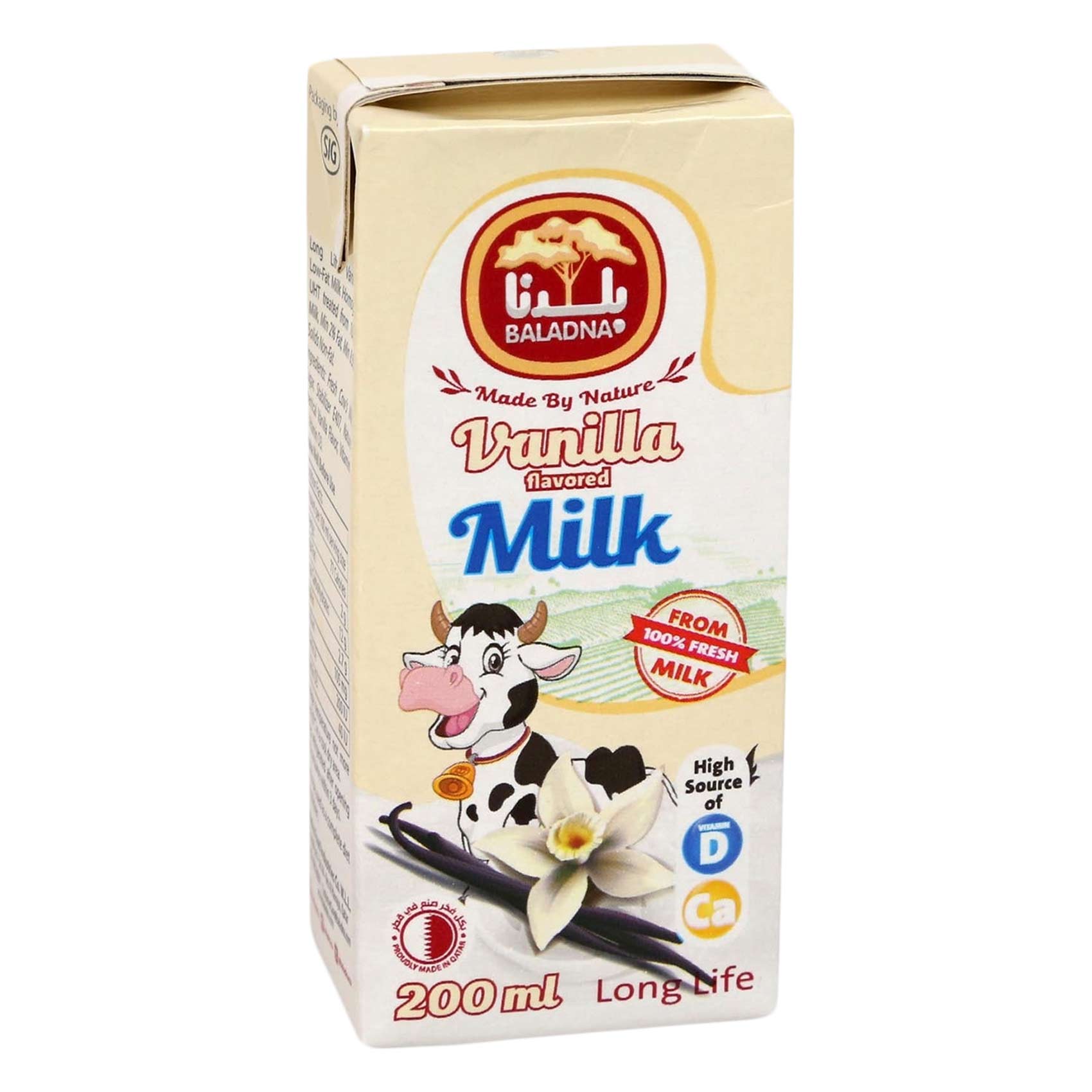 Baladna Milk Drink Long Life Vanilla 250 Ml product thumbnail 2