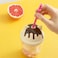 Cute Cartoon Cat Paw Double Layer Plastic Mug Straw Eternal Flower Coffee Creative Cup Gifts Tumbler