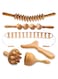 6 in 1 Wood Therapy Massage Tools, Maderoterapia Kit, Lymphatic Drainage Massager, Wooden Gua Sha Tools, Wooden Massager Roller Rope for Body Shaping and Anti-Cellulite