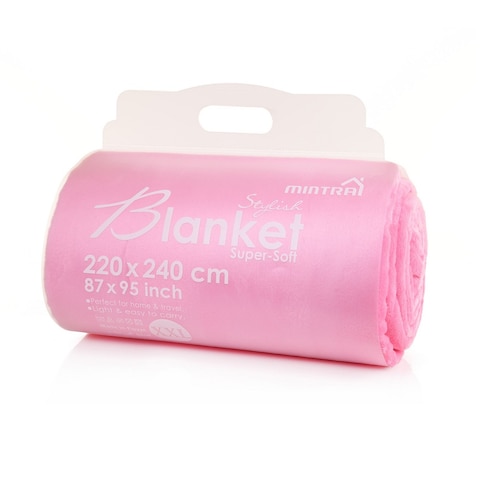 Mintra Microfiber Blanket, 220x240 cm - Pink